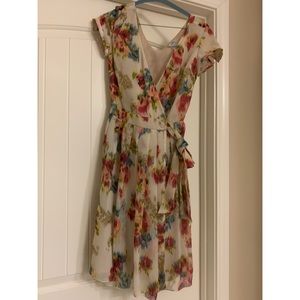Floral wrapped dress